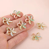 5pcs Colorful Hollow Flower Charm for DIY Earrings Necklace Craft