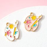 Cartoon Palette Charm for DIY Jewelry Making