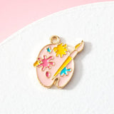 Cartoon Palette Charm for DIY Jewelry Making