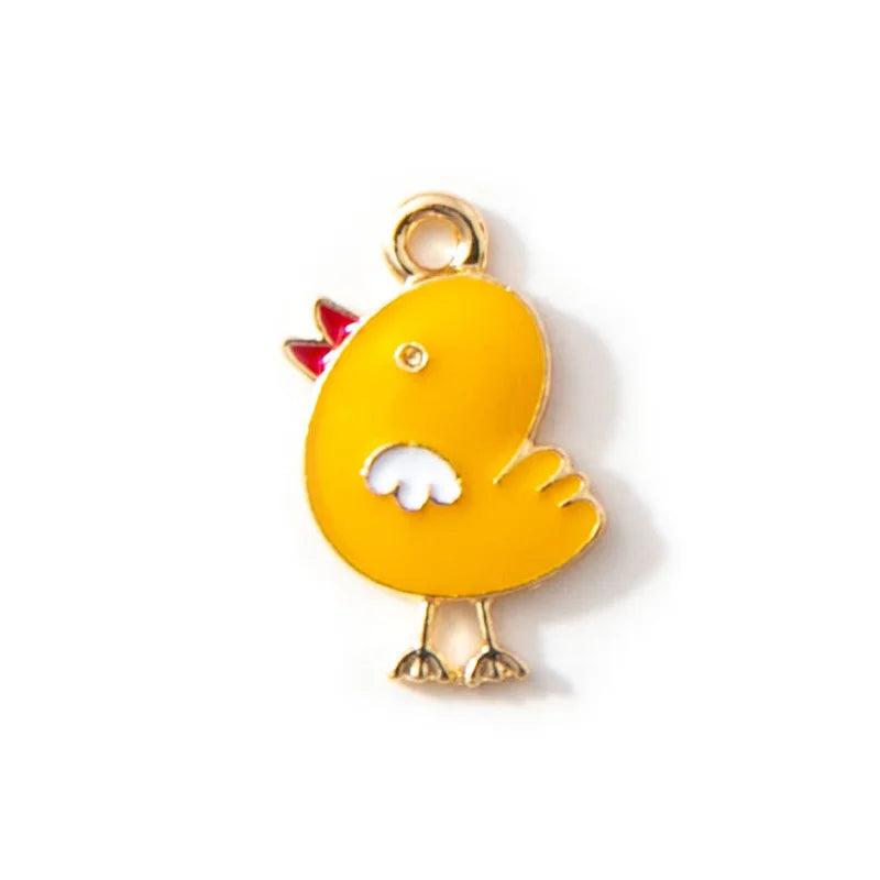 10pcs Chick Animal Charm DIY Necklace Earring Keychain Bracelet Gift