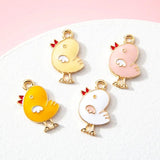 10pcs Chick Animal Charm DIY Necklace Earring Keychain Bracelet Gift