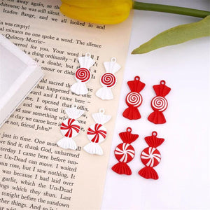 10pcs Red Sweets Candy Charm for DIY Necklace Earring