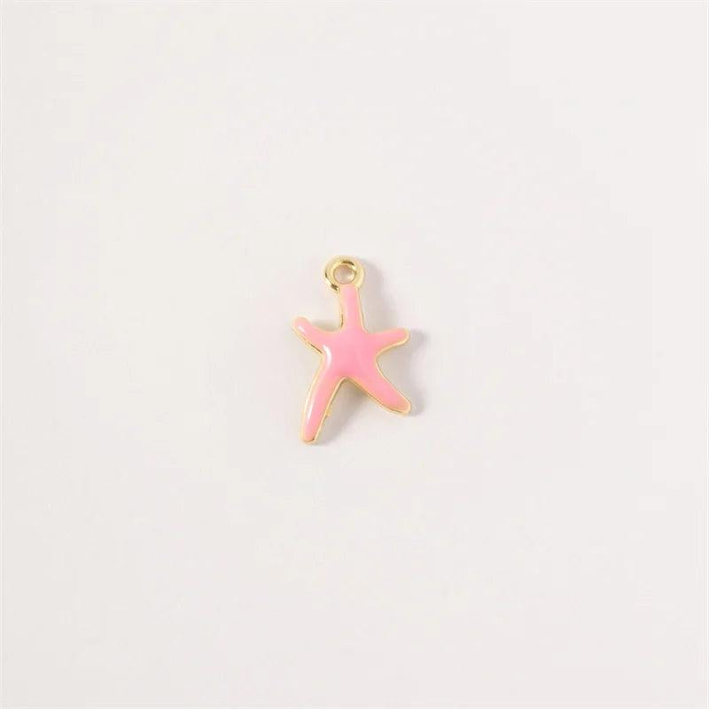 10pcs Nautical Starfish Charm DIY Jewelry Making Accessories