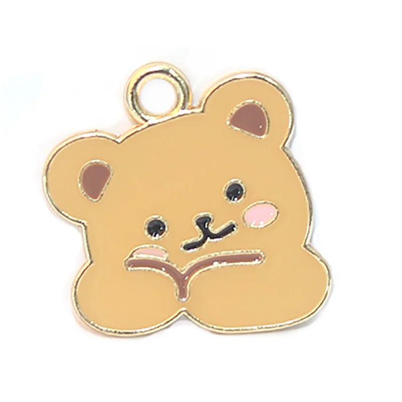10pcs Bear Charm For DIY Necklace Earring Keychain Animal Charms