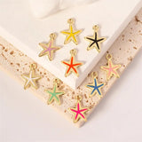 10pcs Cartoon Nautical Starfish Charm for DIY Jewelry Making
