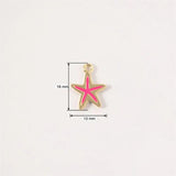 10pcs Cartoon Nautical Starfish Charm for DIY Jewelry Making