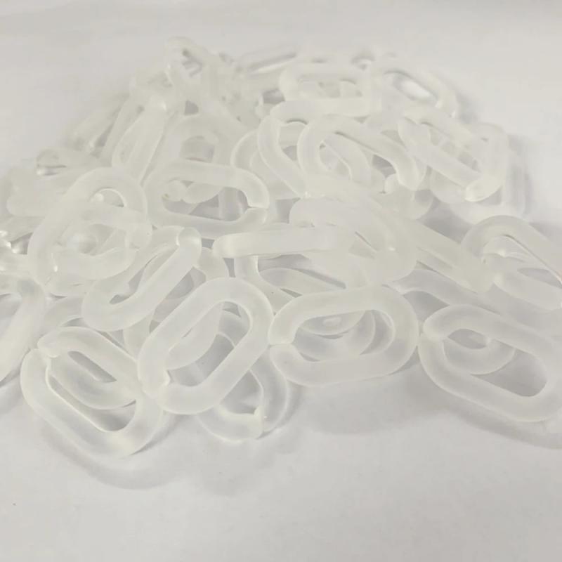 50pcs Frosted Acrylic Resin Handbag Chain Strap 27*17mm