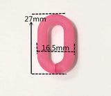 50pcs Frosted Acrylic Resin Handbag Chain Strap 27*17mm
