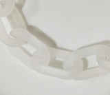 50pcs Frosted Acrylic Resin Handbag Chain Strap 27*17mm