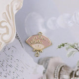 10pcs Chinese Wind Xiangyun Cloud Alloy Fan-shaped Earring Charms