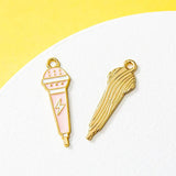 10pcs Microphone Enamel Tone Pendants Jewelry Making DIY Crafts