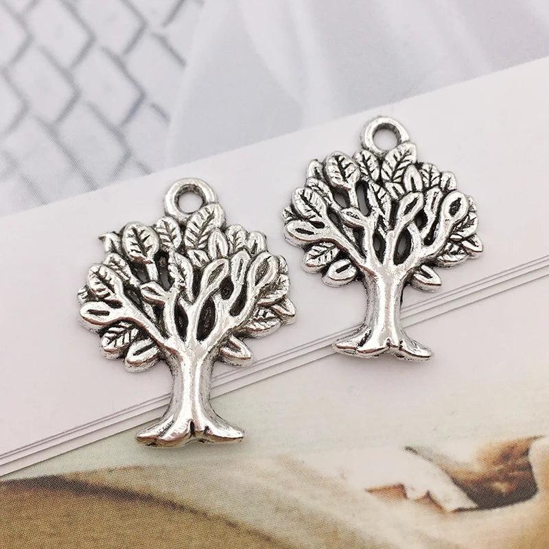 20pcs Alloy Tree Of Life Charms for DIY Necklace Earrings