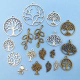 20pcs Alloy Tree Of Life Charms for DIY Necklace Earrings