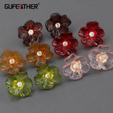 6pcs/lot 18k Plated Nickel Free Copper Zircon Earring Accessories