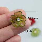 6pcs/lot 18k Plated Nickel Free Copper Zircon Earring Accessories