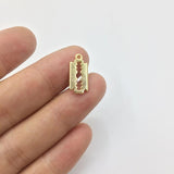 20pcs Tiny Shaving Blade Zinc Alloy Charms Pendant DIY Necklace