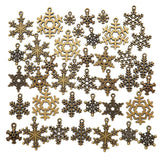 40pcs Christmas Snowflakes Charms for Jewelry Making
