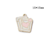 10pcs/Lot Enamel Poker Charms for DIY Jewelry Making