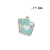 10pcs/Lot Enamel Poker Charms for DIY Jewelry Making