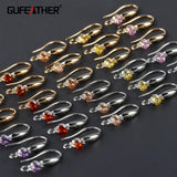 18k Plated Copper Zircon Clasp Hooks Jewelry Making 20pcs/lot
