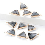 10pcs Colorful Crystal Charms Triangle Pendant 16x22mm
