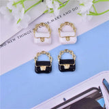 10Pcs 3D Handbag Enamel Charms for Jewelry Making DIY Accessories
