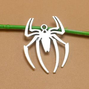 15Pcs/lot Spider Halloween Tibetan Silver Pendants DIY Necklace Findings