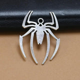 15Pcs/lot Spider Halloween Tibetan Silver Pendants DIY Necklace Findings