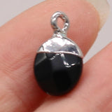 5 Natural Agate Stone Pendants for DIY Jewelry Making