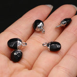 5 Natural Agate Stone Pendants for DIY Jewelry Making