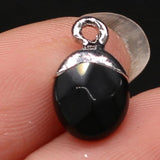 5 Natural Agate Stone Pendants for DIY Jewelry Making