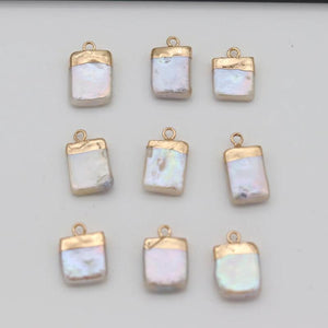 3pcs Freshwater Pearl Charms Pendants for Jewelry Making DIY