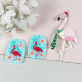 10pcs Flamingo Acrylic Charms for DIY Jewelry Making
