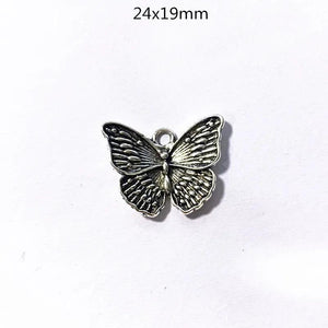 12pcs Butterfly Pendant Charms for DIY Necklace Bracelet Earrings