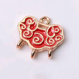10 PCS Chinese Style Metal Charms for DIY Jewelry Making