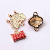 10 PCS Chinese Style Metal Charms for DIY Jewelry Making