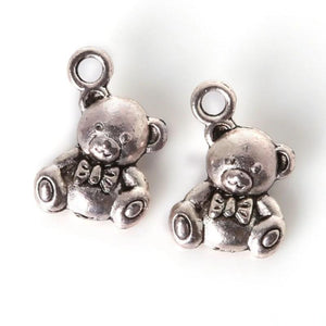 24pcs Bow Bears DIY Couples Pendant Necklace Keychain Earrings