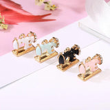 10Pcs Enamel Crystal Sewing Machine Charms Metal Pendants for Jewelry Making