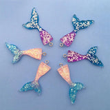 10pcs Mermaid Tail Charms Pendant DIY Jewelry Making Accessories