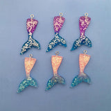 10pcs Mermaid Tail Charms Pendant DIY Jewelry Making Accessories