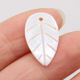20Pcs Shell Leaf Beads for DIY Jewelry Making