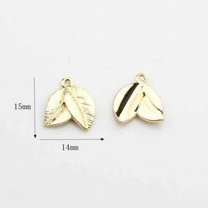 Mini Flowers Leaves Charms 10pcs for Earrings DIY Jewelry Making