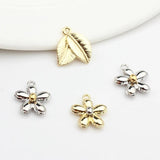 Mini Flowers Leaves Charms 10pcs for Earrings DIY Jewelry Making