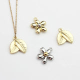 Mini Flowers Leaves Charms 10pcs for Earrings DIY Jewelry Making