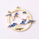 10 PCS Chinese Style Drop Oil Charms Pendant DIY Jewelry Making