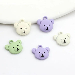 Cartoon Bear Charms 10pcs/lot for DIY Jewelry Making