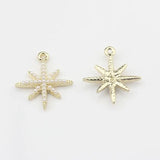 6pcs Star Charms Zinc Alloy Pendants for Jewelry Making