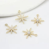 6pcs Star Charms Zinc Alloy Pendants for Jewelry Making