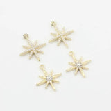 6pcs Star Charms Zinc Alloy Pendants for Jewelry Making