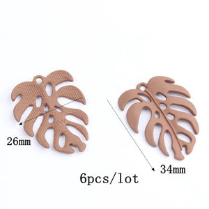 Zinc Alloy Turtle Leaves Charms 6pcs/lot DIY Jewelry Making
